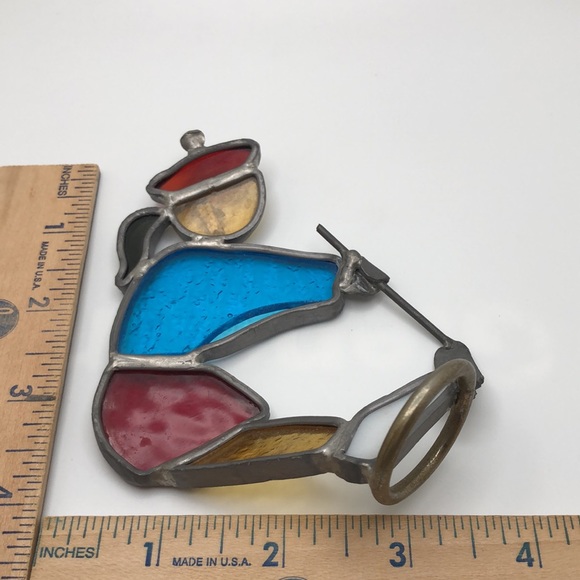 VTG Stained glass Standing Golfer Suncatcher - Picture 4 of 7